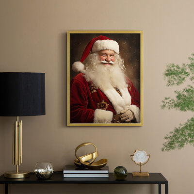 «Christmas Holiday Art CDXLIX», reproduction d'art encadrée - bois massif
