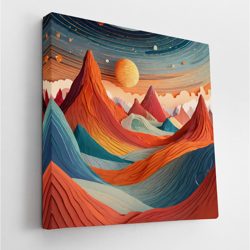 Mountainous Horizon, 48" H x 48" W