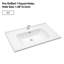 Plateau de meuble-lavabo simple 35 po en céramique blanche avec lavabo