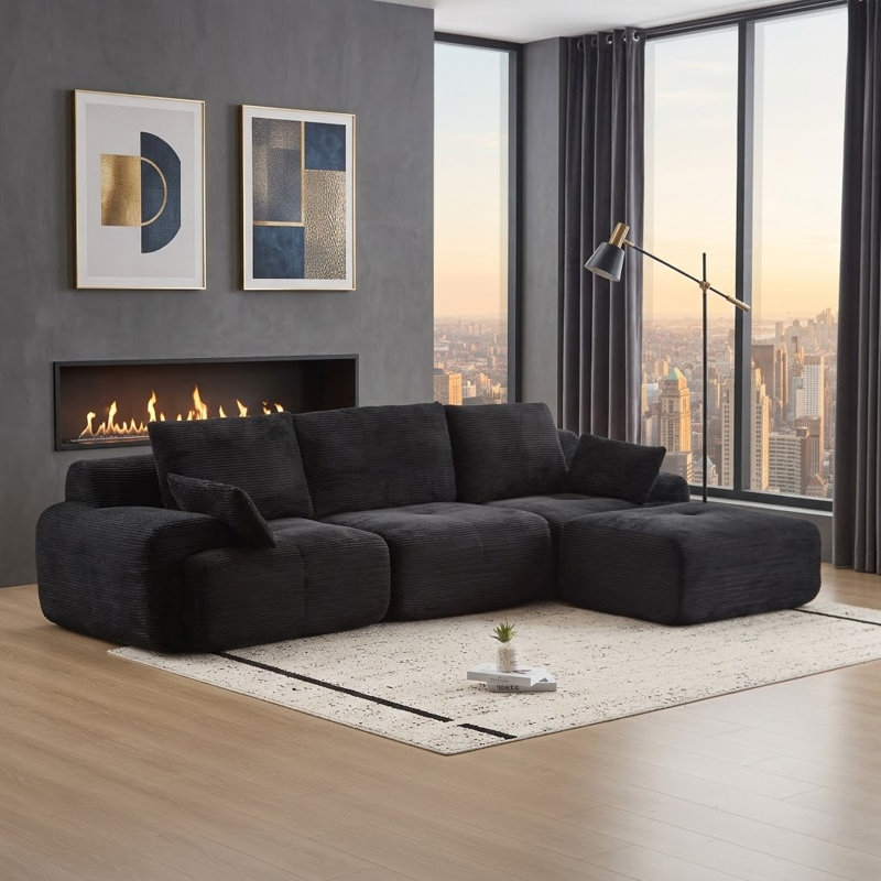 Canapé modulaire Modern, Noir