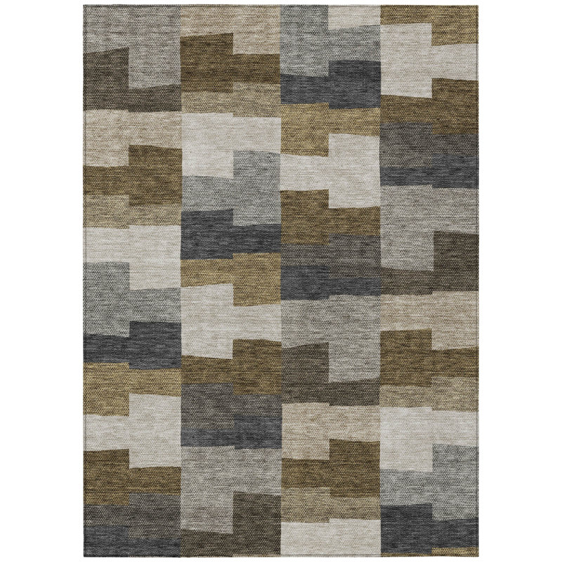 Tapis intérieur lavable beige et ivoire 3 pi x 5 pi
