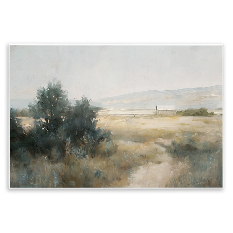 Plaque murale Distant Barn Country Expanse, design par Nina Blue, H 10 po x l 15 po