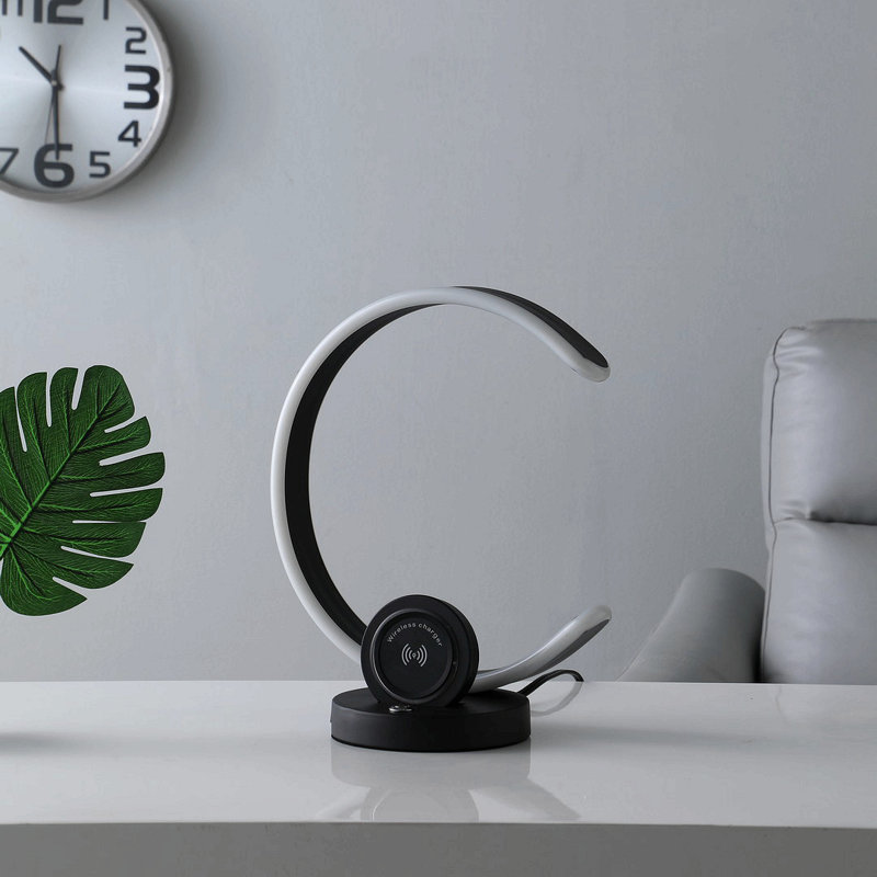 Lampe de bureau ou de table à DEL 13 po Contempo, Noir
