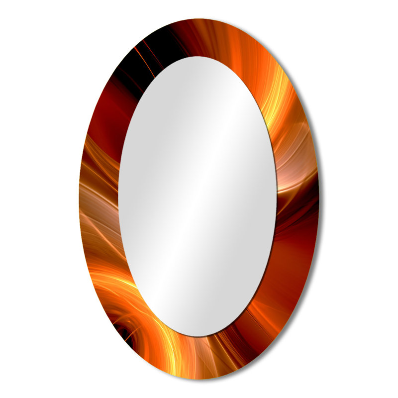 Knizair - Miroir abstrait en métal, 36 po x 24 po