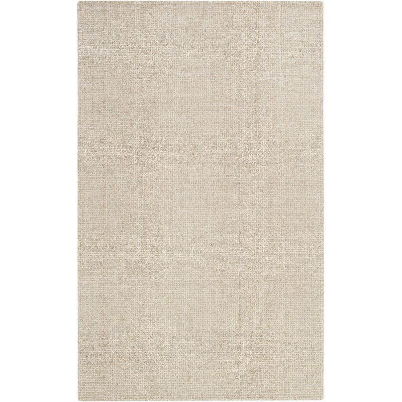 Aiden Hand Tufted Wool Area Rug in Ivory, Runner 2'6" x 8'