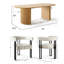 Ensemble de table de salle à manger pour 6 personnes avec table ovale et 6 chaises rembourrées en velours-100882831-100882825