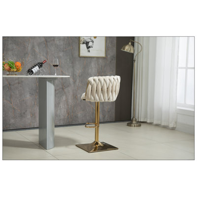 2 tabourets de bar avec dossier et repose-pieds Vintrell 