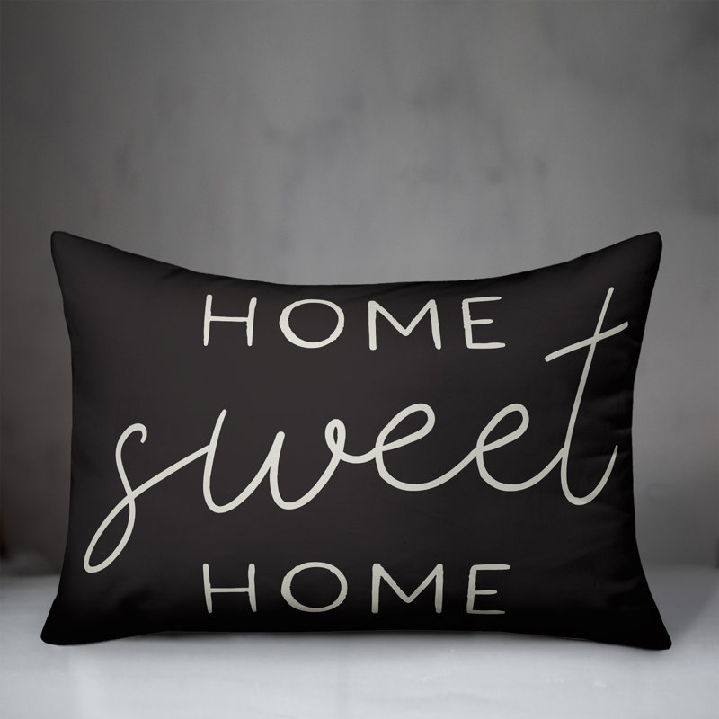 Outdoor Reversible Throw Pillow, Black
