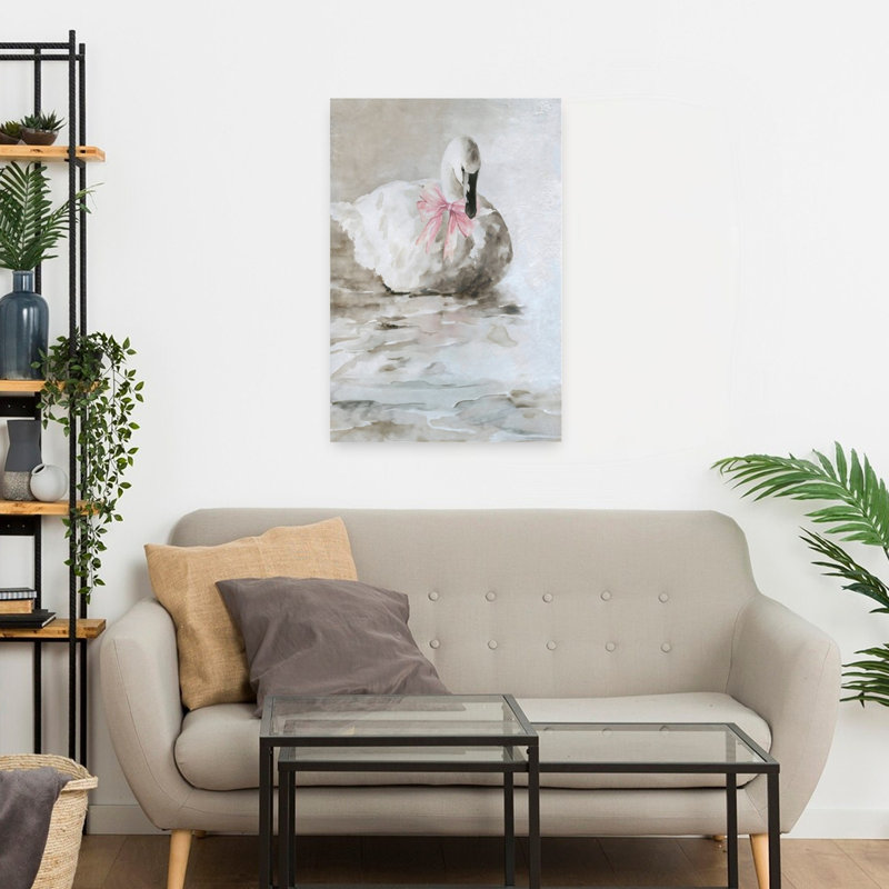 Pink Swan by Carol Robinson - Wrapped Canvas Print, 60.96 cm H x 40.64 cm W