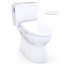 TOTO Glaston WASHLET+ S7 Two-Piece Elongated 1.0 GPF Universal Height Toilet with CEFIONTECT, Cotton White - MW4724726CUFG#01