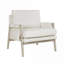 Chaise à accoudoirs d'appoint moderne 1 place 35 pouces en chenille beige doux