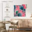 Harnek, palmiers sur fond rose