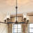 5-Lights Dimmable Linear Chandelier