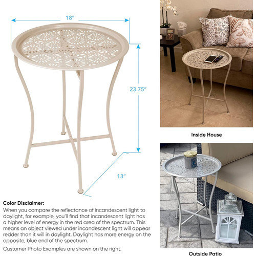 Table d'extérieur robuste en métal