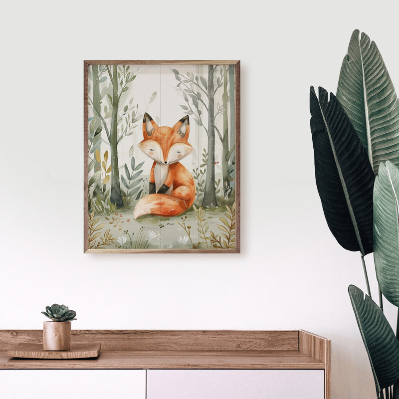 Renard des bois, H 20 po x l 16 po x P 1,8 po