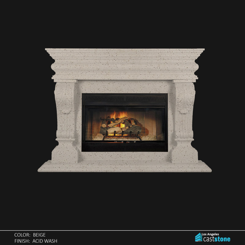 Andora Fireplace Surround, Beige Acid Wash