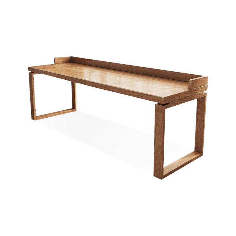 Bureau rectangulaire brun en bois massif, H 29,53 po x l 78,74 po x P 27,56 po