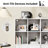 40" H 12 Cube Bookcase with 4 Doors and Adjustable Shelves-1022638380