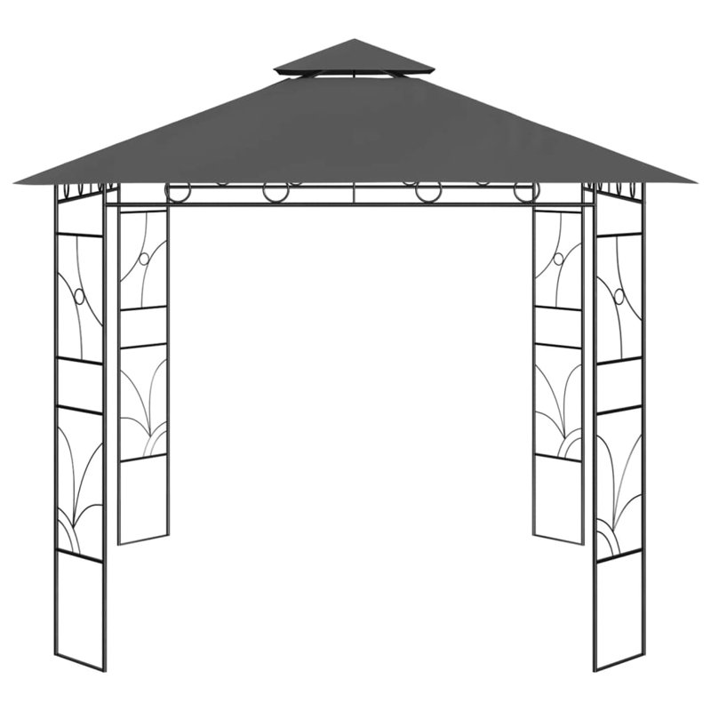 Thiells 3 x 3m Steel Patio Gazebo, Anthracite
