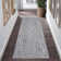 Braided Printed Texture Machine Washable Rug with Rubber Backing for Living Room Non-Slip Dining Room Rug Easy-Cleaning Floor Carpet for Bedroom