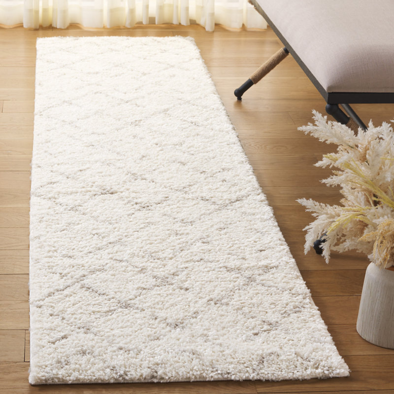 Angelka Performance Rug, Runner 2'3" x 22', Beige/Ivory