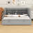 Upholstered Daybed With Trundle, Storage Shelves, USB & Outlet-114217355
