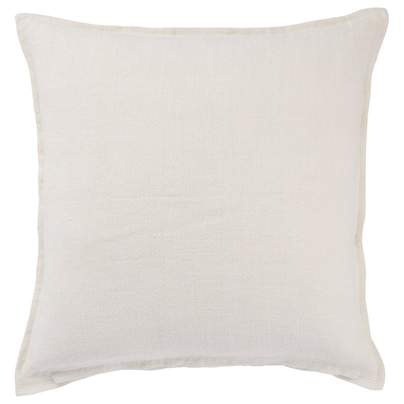 Coussin Jaipur Living Blanche, Ivoire, Carré 22 po
