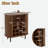 Fluted Wine Bar Cabinet With 8-grid Wine Rack, 5-level Adjustable Shelves, 2 Glass Holders, 4 Hidden Storage Space And Sliding Doors-1826007772