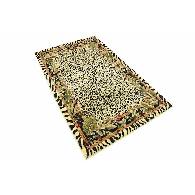 Testerman Animal Print Indoor Rug, Rectangle 3'3" x 5'3"