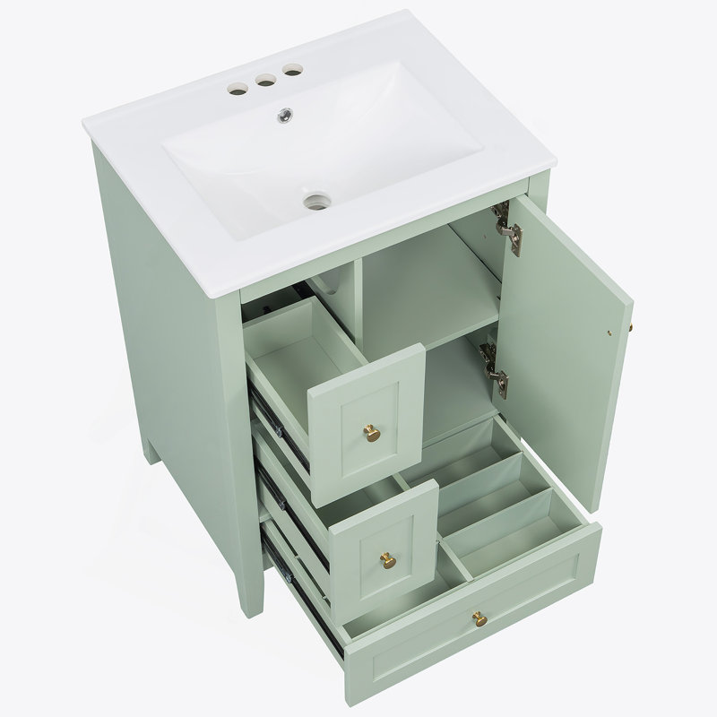 Bathroom Vanity With Storage, Adjustable Shelf