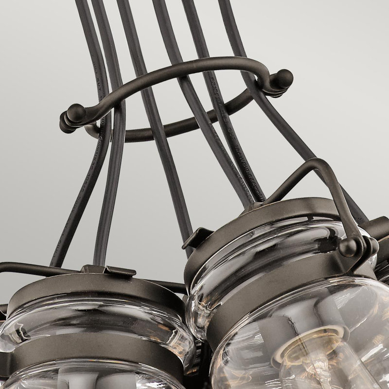 New Britain 6 - Light Oil Rubbed Bronze Cluster Pendant