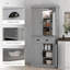 Armoire de cuisine de style moderne avec lumières DEL, tablettes de porte, tiroir et tablettes réglables