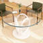 Plateau de table en verre rond de 39,3 pouces, trempé 3/8, structure à haute résistance, supporte facilement les charges lourdes,