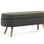 Banc de rangement repose-pieds ovale avec pieds en bois-1377432995