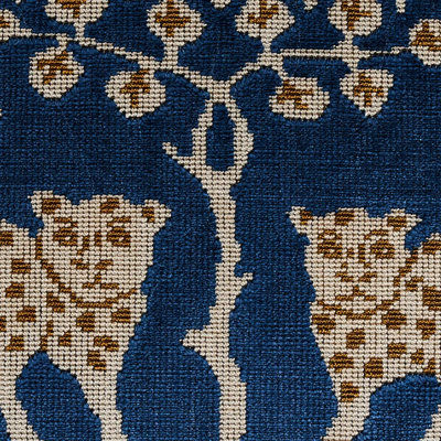Woodland Leopard Velvet Fabric
