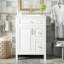 Meuble-lavabo de 24 pouces avec lavabo en céramique, 1 porte à fermeture en douceur, 2 tiroirs à fermeture en douceur et 2 supports de rangement sur la porte