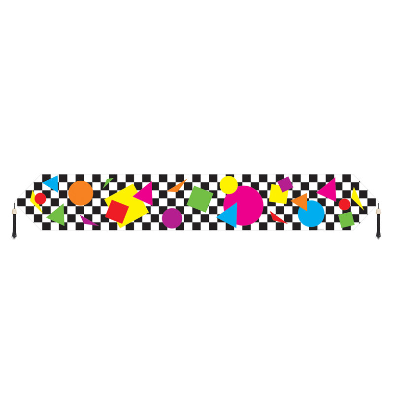 Printed Party Shapes Table Runner