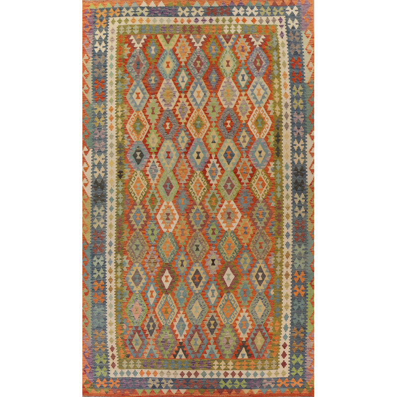 Reversible Wool Kilim Oriental Rug 10x16