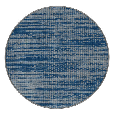 Washable Digital Wave Pattern Coastal Area Rug