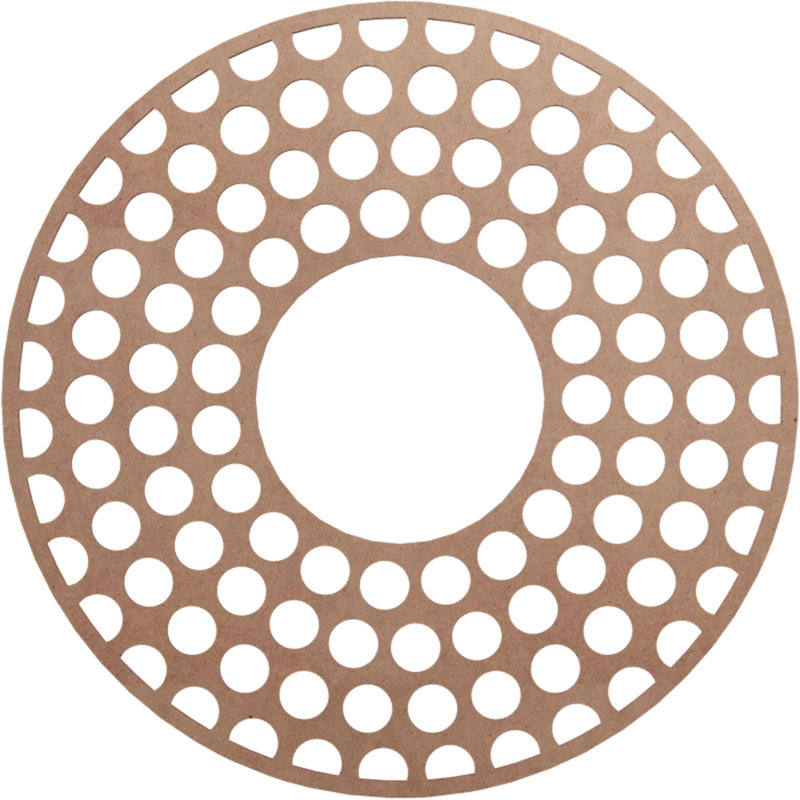 Fink Wood Fretwork Pierced Ceiling Medallion, 30" H x 30" W x 0.38" D, Fawn