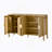 Storage Cabinet With Adjustable Shelves, 4-Door Sideboard With Storage Racks And Side Hooks, Wooden Cabinet With Aluminum Handles For Living Room, Dining Room-1846655957