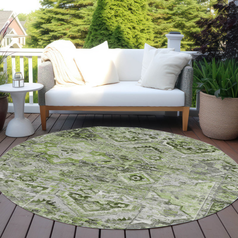 Tapis intérieur / extérieur lavable à la machine Cinead ACN1664, Rond 8 pi