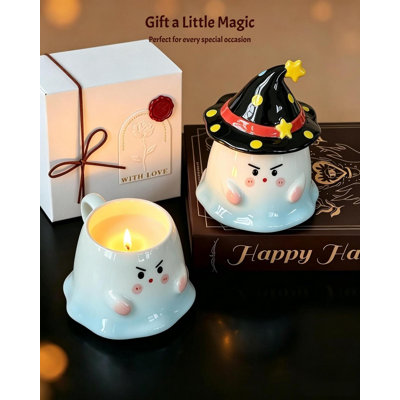 Woodsy Novelty Candle with Solid Wood Holder