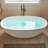 67'' x 30.71'' Freestanding Soaking Solid Surface Bathtub
