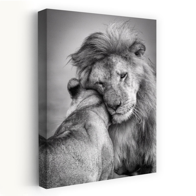 Art contemporain, lion, art contemporain, H 24 po x l 16 po