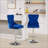 Thick Chrome Swivel Velvet Barstools, Adjustable Height