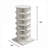 Cabinets | 360-Degree Rotating 6-Layer Shoe Storage Cabinet | Holds 24 Pairs | Space Saving | Off-White | Modern-1528935472