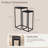 Sarrasseau Nesting Side Tables, Set of 2 with Real Black Marble Tops & Black Metal Legs-741313325