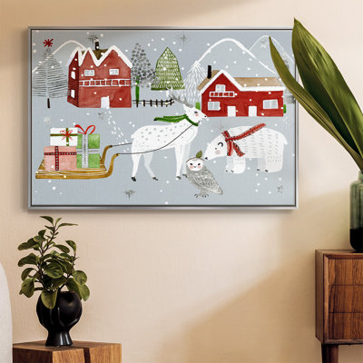 «Stars And Snowflakes Collection A», reproduction sur toile encadrée