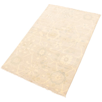 Quaniyah One-of-a-Kind 5'2" X 7'10" 2010s Wool Area Rug in Cream